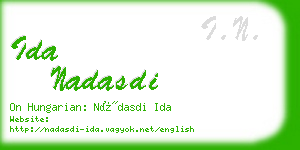 ida nadasdi business card